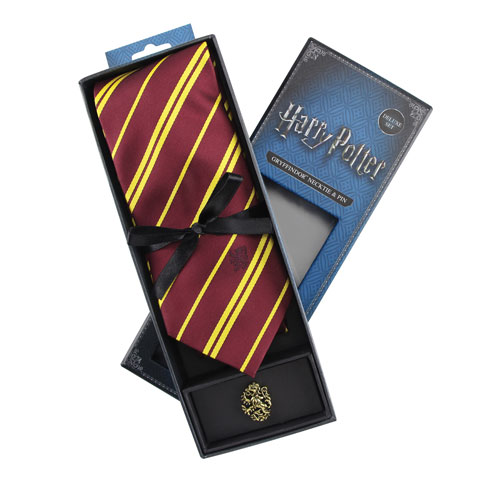 Cravate Deluxe Gryffondor avec pin’s