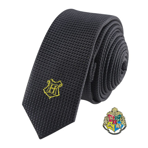 Cravate Deluxe Poudlard avec pin's