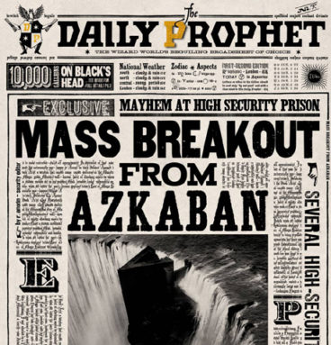 Carte de voeux lenticulaire Mass Breakout From Azkaban