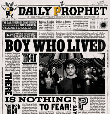 Carte Lenticulaire Harry Potter Daily Prophet