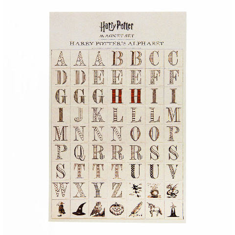 Lot de magnets Alphabetique Harry Potter