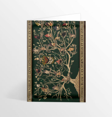 Carte 2 volets Tapisserie Famille Black