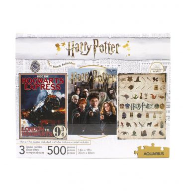 Set de 3 Puzzles 500P - Harry Potter