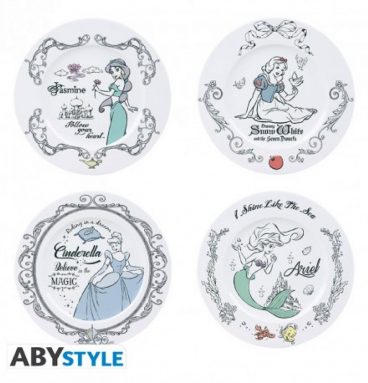 Set de 4 Assiettes - Disney Princesses