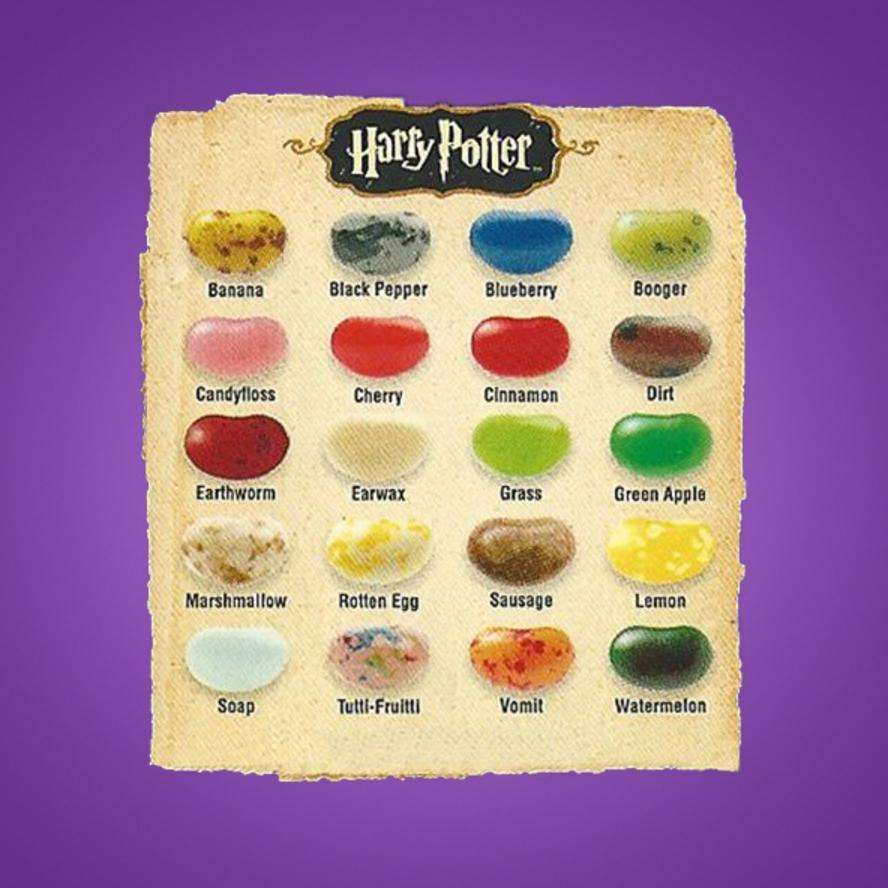 bonbon Harry Potter, bertie crochu, beans, jelly belly