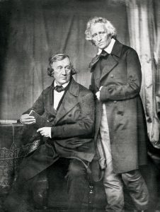 Wilhelm and Jacob Grimm, 1847; daguerreotype by Hermann Blow