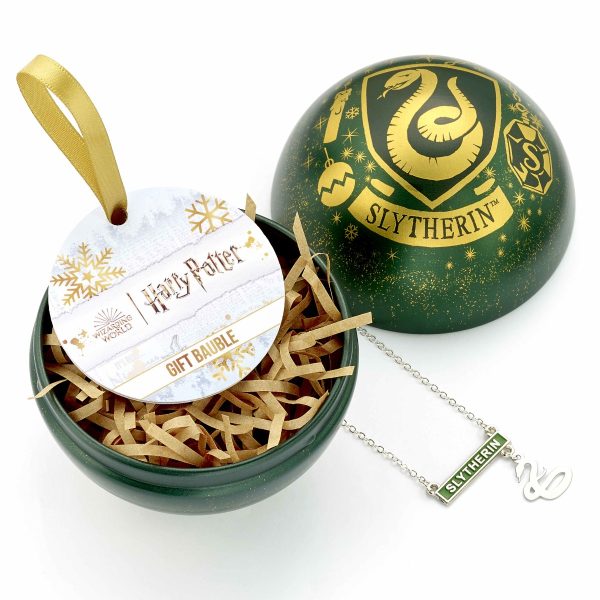 HARRY POTTER - Boule de Noël - Serpentard avec collier