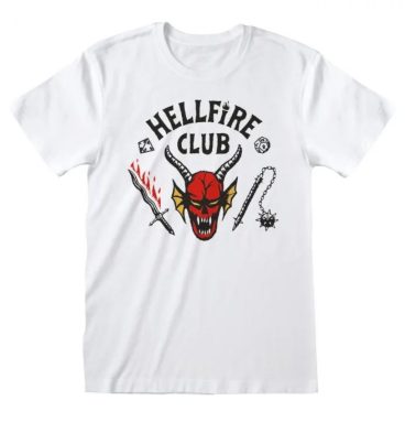 STRANGER THINGS - T-shirt - Hellfire Club - Blanc - Manche courte