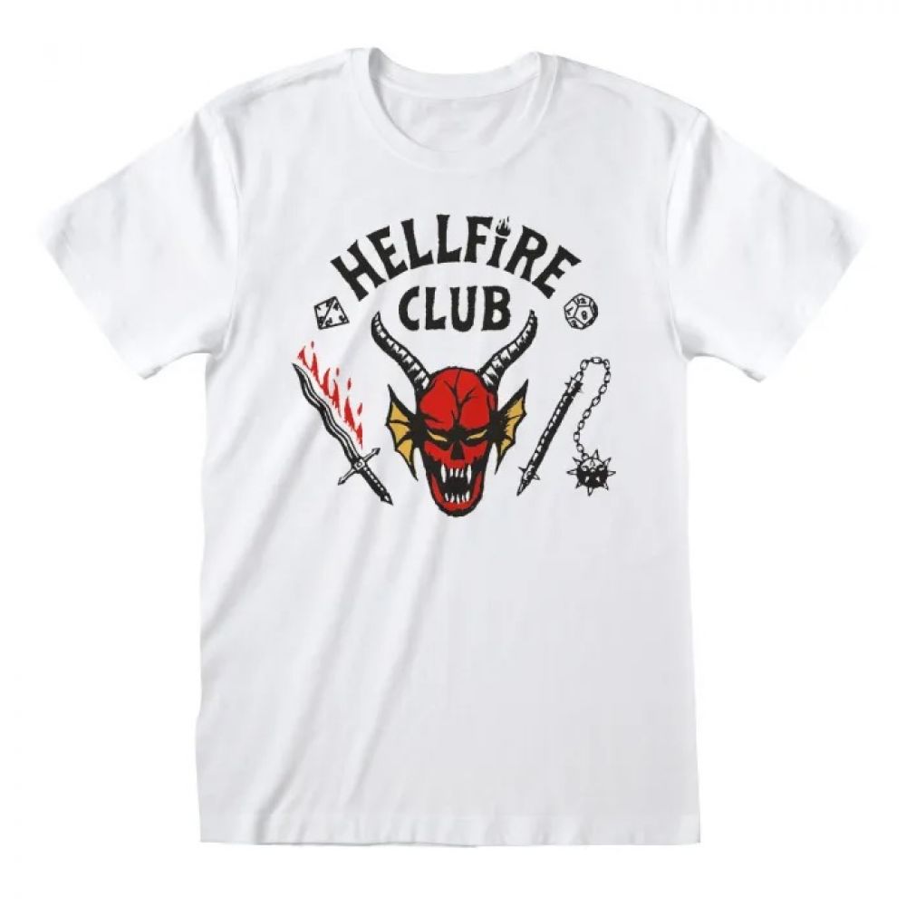 STRANGER THINGS - T-shirt - Hellfire Club - Blanc - Manche courte