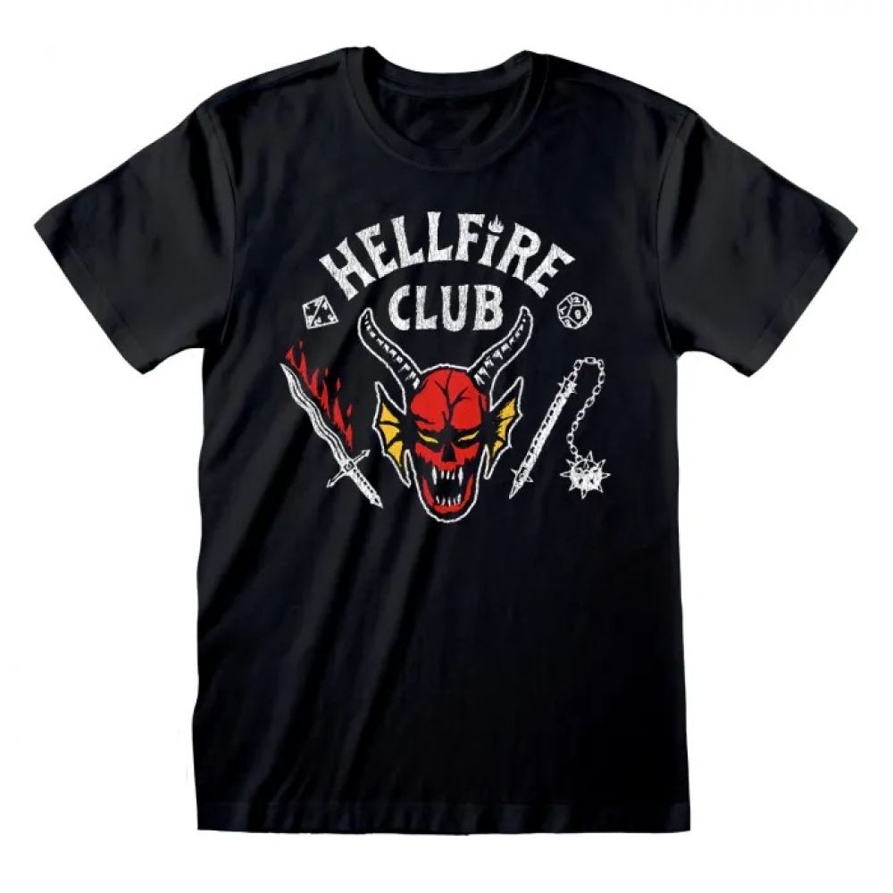 STRANGER THINGS - T-shirt - Hellfire Club - Noir - Manche courte